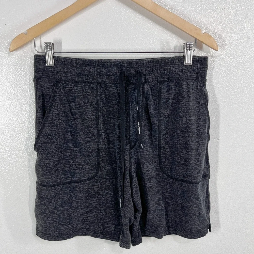 Pair of Thieves Women's Lounge Shorts Small Black Textured Knit Soft‎ Drawstring